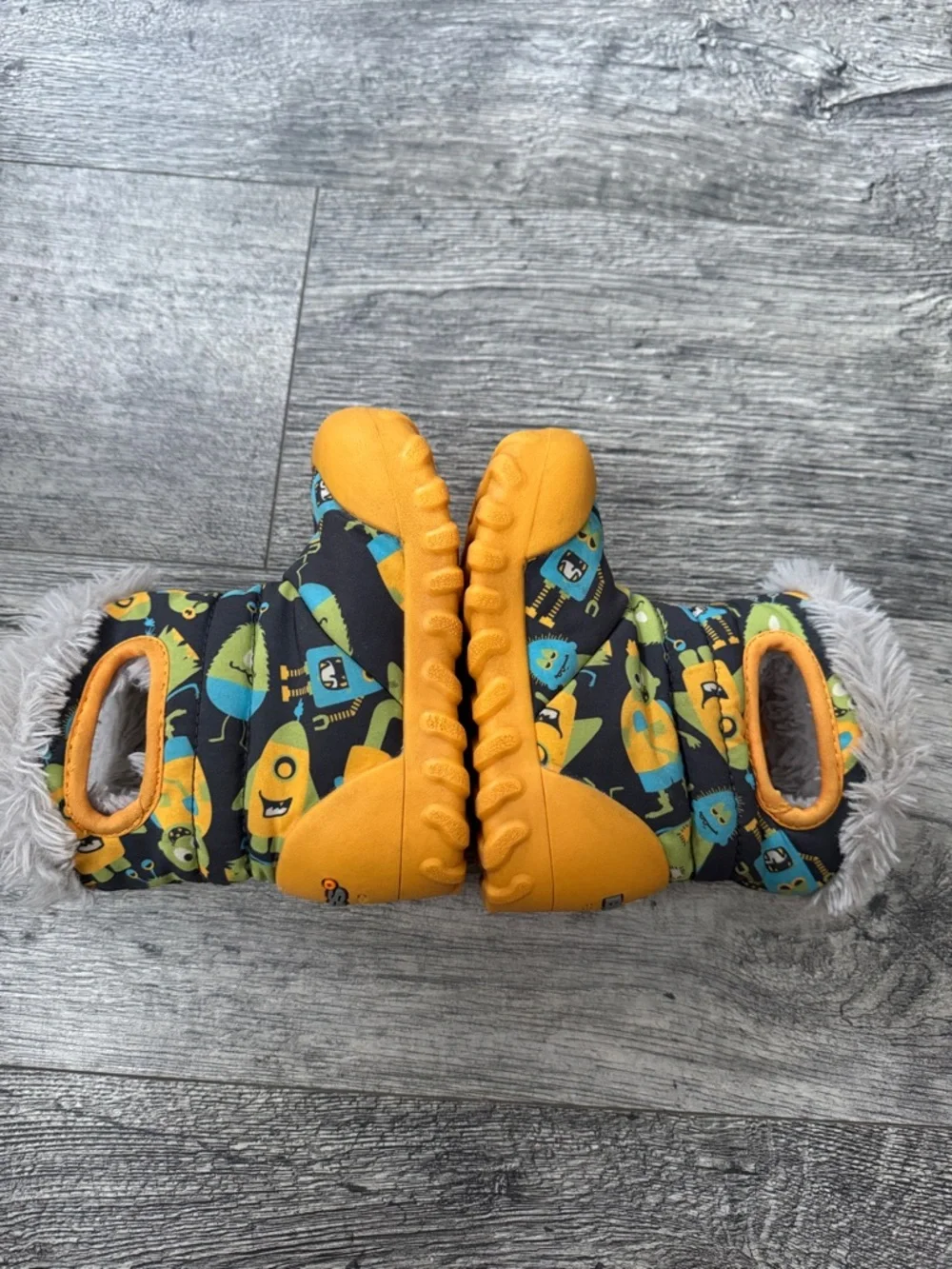 Bogs Kids Yellow & Black Monster-Print Waterproof Winter Boot - Picture 5 of 8